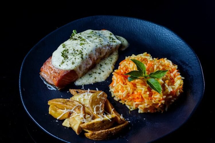 Saumon Laqué Miso et Nouilles Sésame