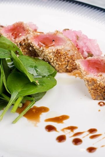 Thon Rouge en Papillote, Pesto Roquette