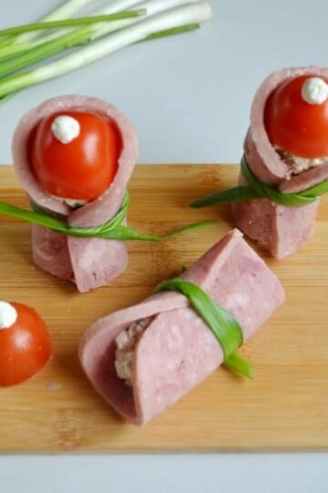 Involtini de Jambon Cru, Tomates Cerises Rôties Plancha