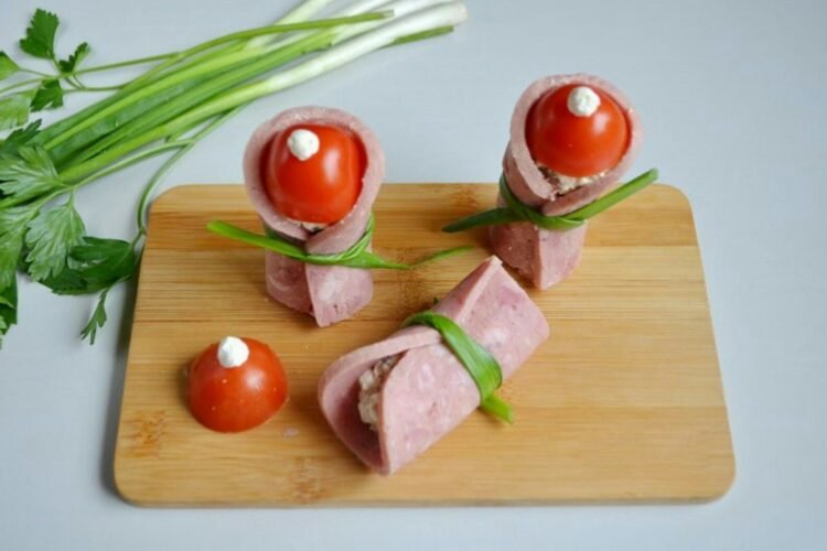 Involtini de Jambon Cru, Tomates Cerises Rôties Plancha