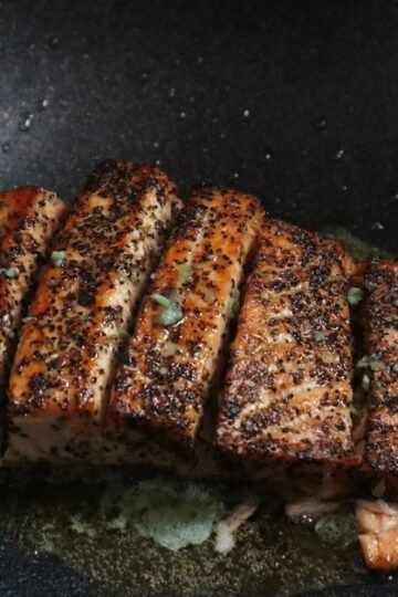 Bar Sauté au Gingembre, Lentilles Vertes et Wakamé