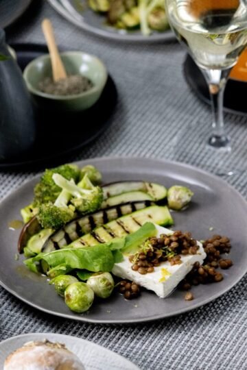 Tofu Ferme Façon Alsacienne, Courgettes Grillées au Wok