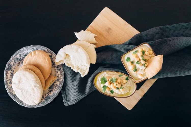 Pois Chiches Grillés Halloumi Plancha Roquette Fraîche