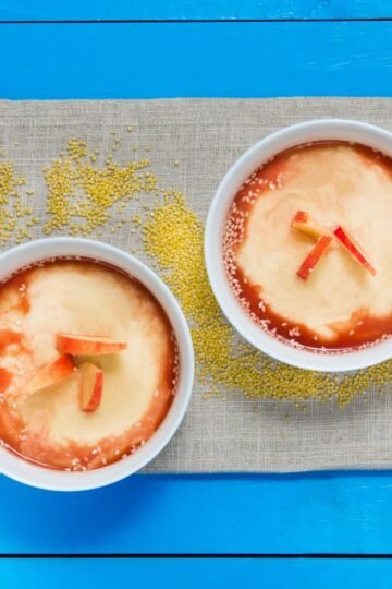 Crème de Coco Épicée, Compotée de Pommes Douce