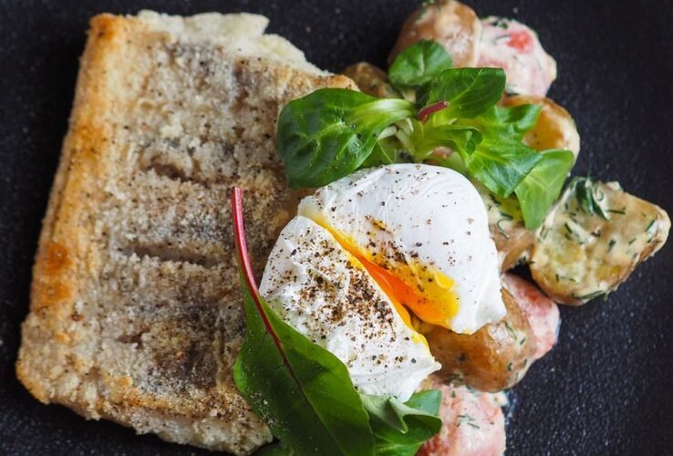 Truite Fumée Pochée, Crème Anisée, Roquette Poivrée