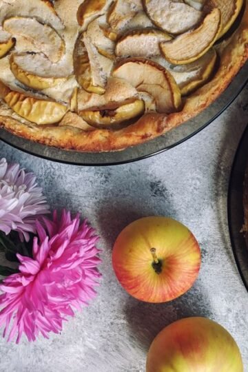 Clafoutis Salé Fromage Blanc, Compotée de Pommes
