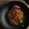 Lentilles Corail Marinées, Houmous de Betterave et Radis Croquants