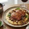 Magret de Canard Braisé, Polenta Crémeuse aux Cèpes