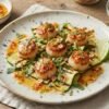 Saint-Jacques Poêlées Courgettes Grillées, Saveurs Vietnamiennes