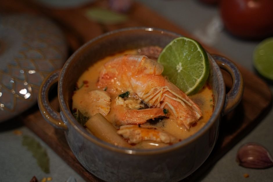 Crevettes Thaï Gratinées et Fenouil Braisé